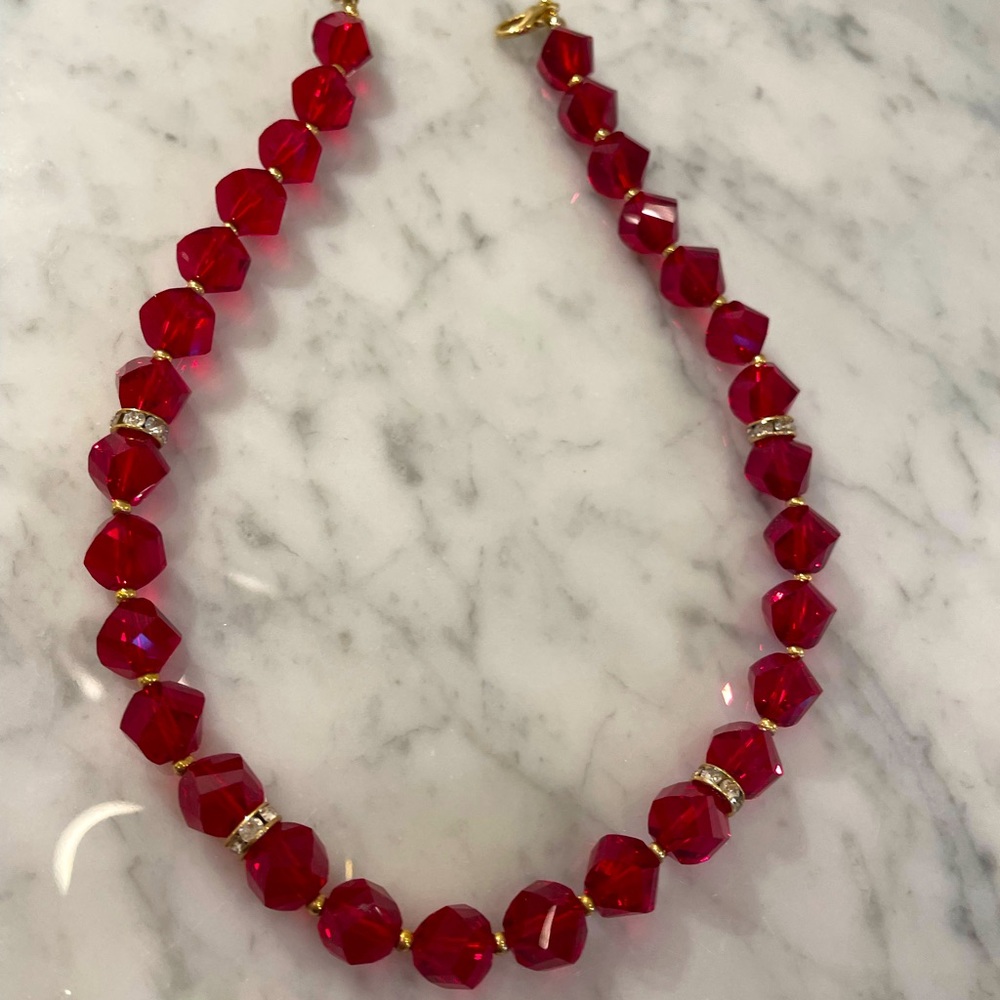 Red Crystal Necklace - Picture 5 of 6